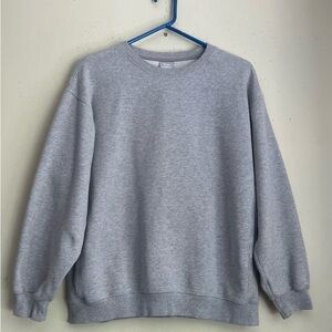 TNA Gray Sweatshirt with Ribbed Cuffs and Waistband